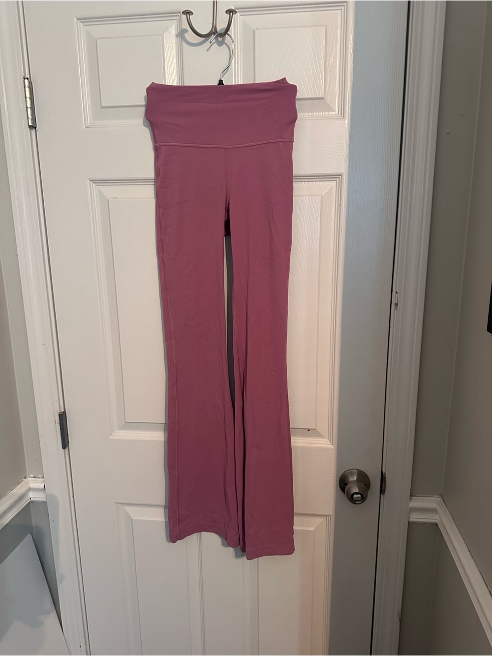 Lululemon Mauve High-Waist Flare Yoga Pants